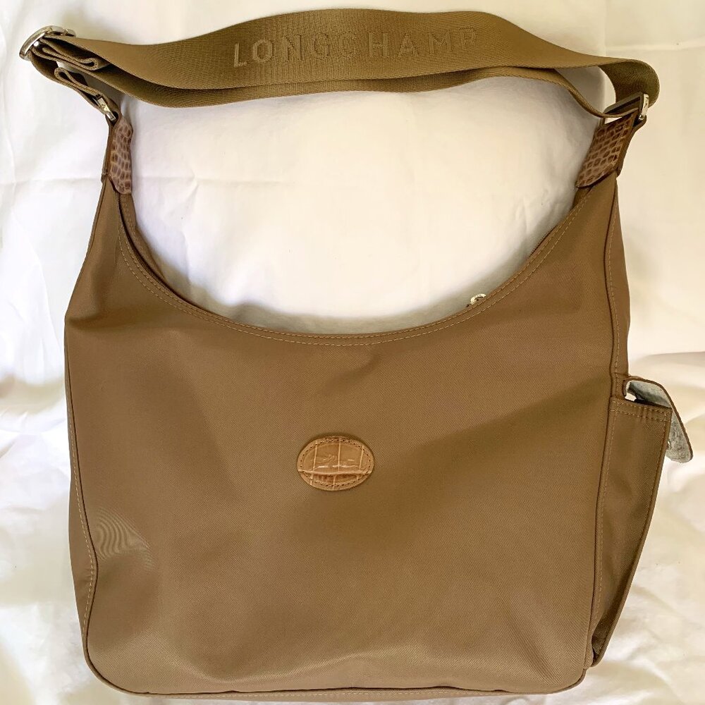 Longchamp Beige/Brown Shoulder Bag